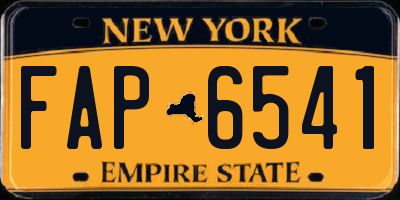 NY license plate FAP6541
