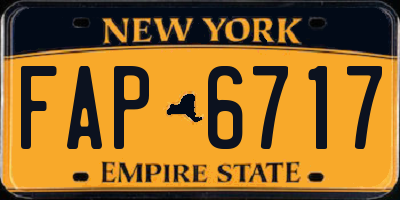 NY license plate FAP6717