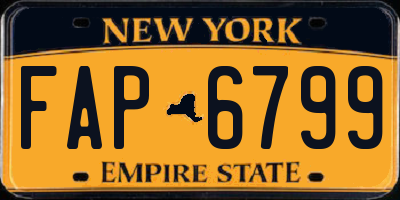 NY license plate FAP6799