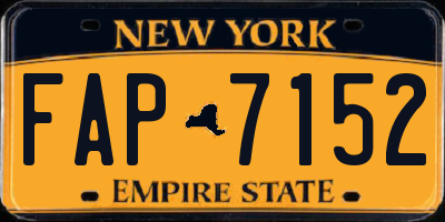 NY license plate FAP7152