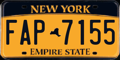 NY license plate FAP7155