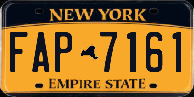 NY license plate FAP7161