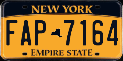 NY license plate FAP7164