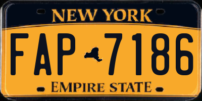 NY license plate FAP7186
