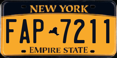 NY license plate FAP7211
