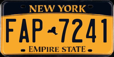 NY license plate FAP7241