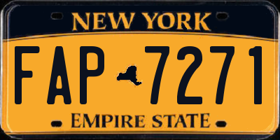 NY license plate FAP7271