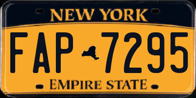NY license plate FAP7295