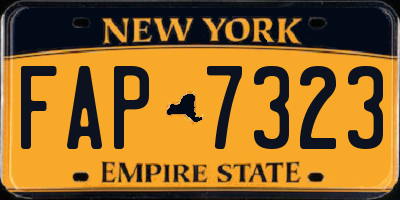 NY license plate FAP7323