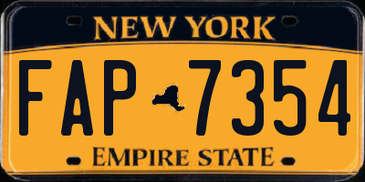 NY license plate FAP7354