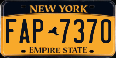 NY license plate FAP7370