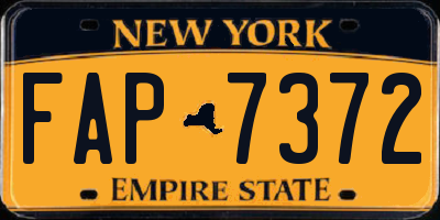 NY license plate FAP7372