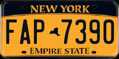 NY license plate FAP7390