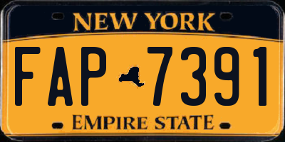 NY license plate FAP7391
