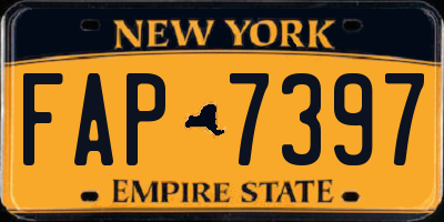 NY license plate FAP7397