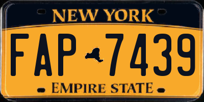 NY license plate FAP7439