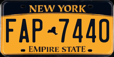 NY license plate FAP7440