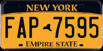 NY license plate FAP7595