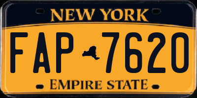 NY license plate FAP7620