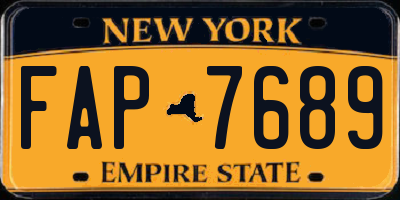 NY license plate FAP7689