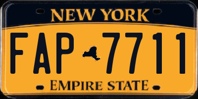 NY license plate FAP7711
