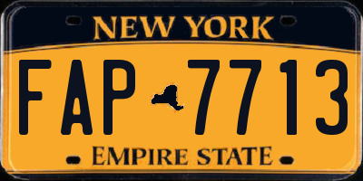 NY license plate FAP7713