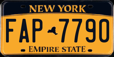 NY license plate FAP7790