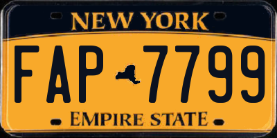 NY license plate FAP7799