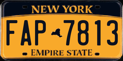 NY license plate FAP7813