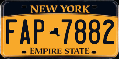NY license plate FAP7882