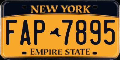 NY license plate FAP7895
