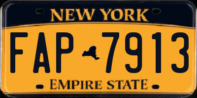 NY license plate FAP7913