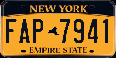 NY license plate FAP7941