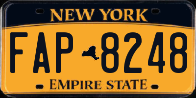 NY license plate FAP8248