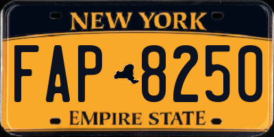 NY license plate FAP8250