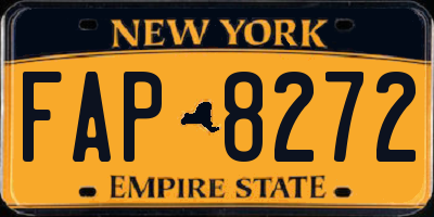 NY license plate FAP8272