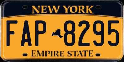 NY license plate FAP8295