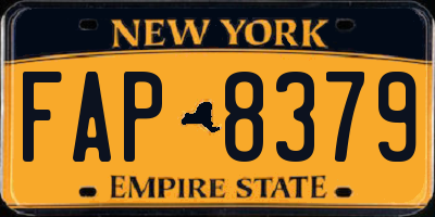 NY license plate FAP8379