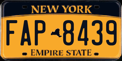 NY license plate FAP8439