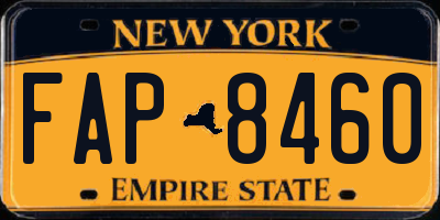 NY license plate FAP8460