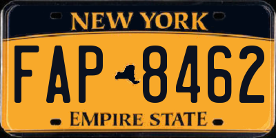 NY license plate FAP8462