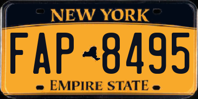 NY license plate FAP8495