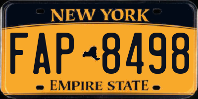 NY license plate FAP8498