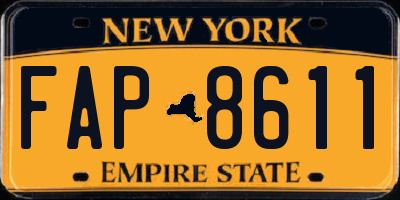 NY license plate FAP8611