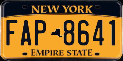 NY license plate FAP8641