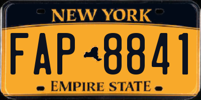 NY license plate FAP8841