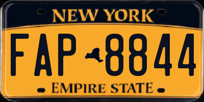 NY license plate FAP8844