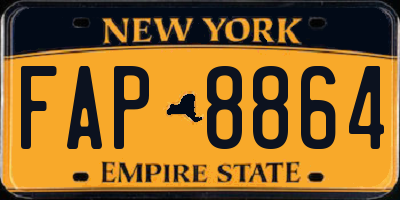 NY license plate FAP8864