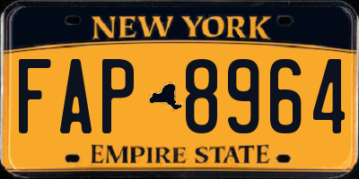 NY license plate FAP8964