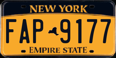 NY license plate FAP9177